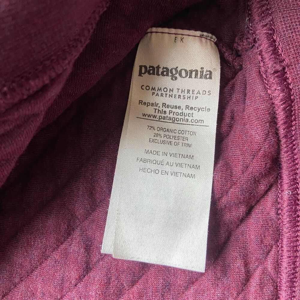 PATAGONIA ORGANIC COTTON QUARTER BUTTON UP MAROON SIZE SMALL - Picture 5 of 9